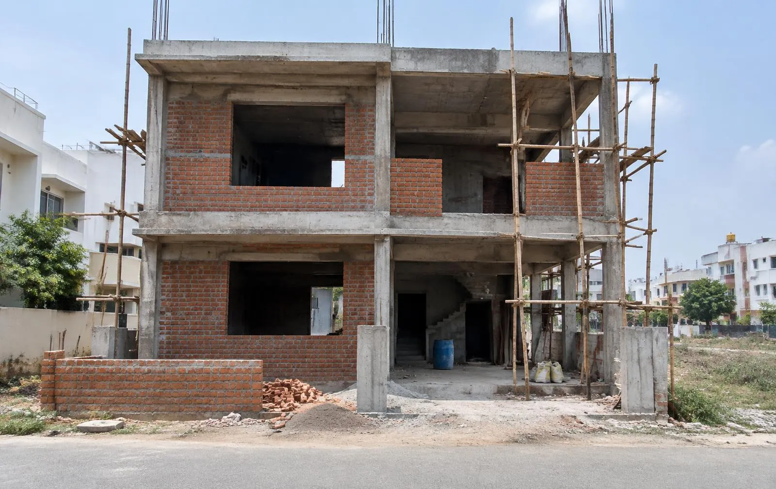 Bangalore house construction — before